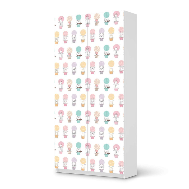 Klebefolie IKEA Pax Schrank 201cm Höhe - 2 Türen - Flying Animals - CR109943
