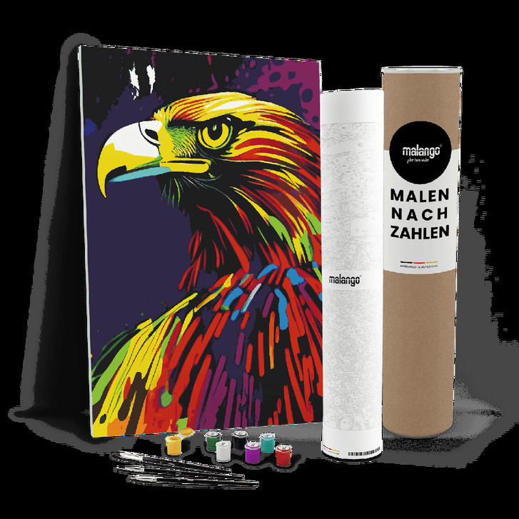 Malen nach Zahlen Leinwandbild - Adler Addi - WA447768