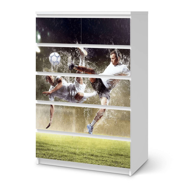 Möbel Klebefolie IKEA Malm Kommode 6 Schubladen (hoch) - Soccer - CR113787