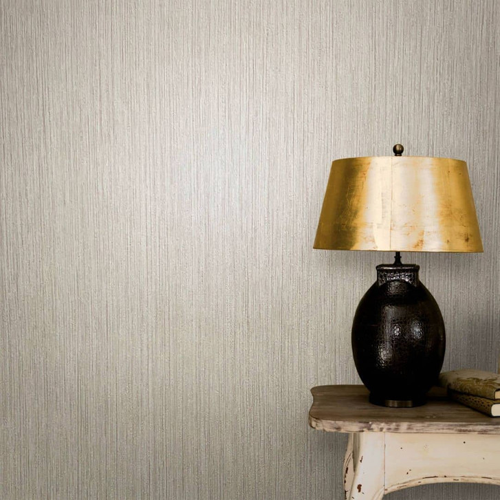 Vliestapete mit leicht linierter Struktur beige Uni - WA444273