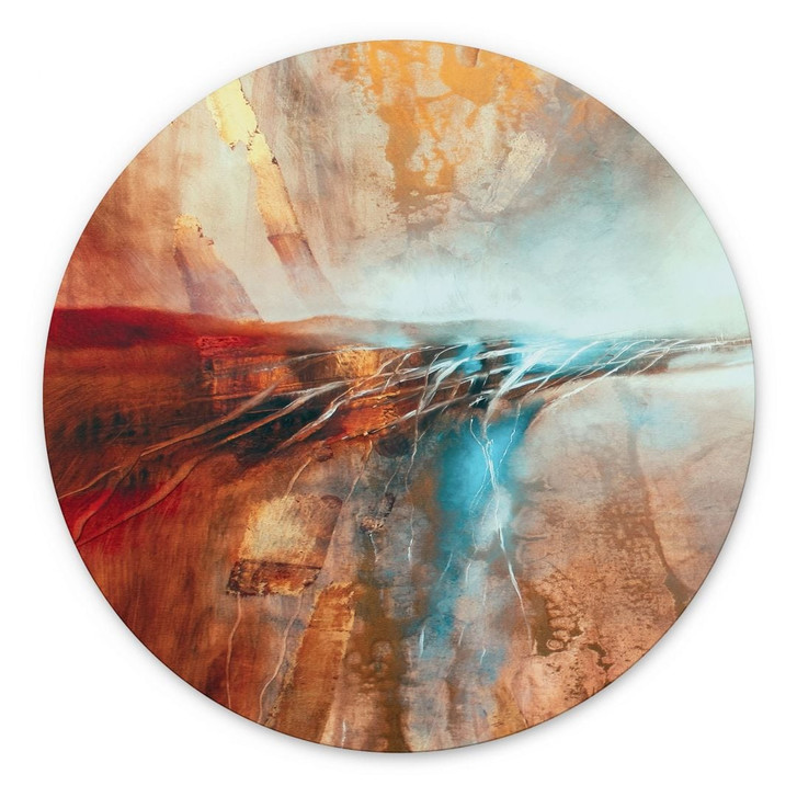 Wandbild Leuchtender Horizont am Wasser - Schmucker - Alu-Dibond Rund - WA492504