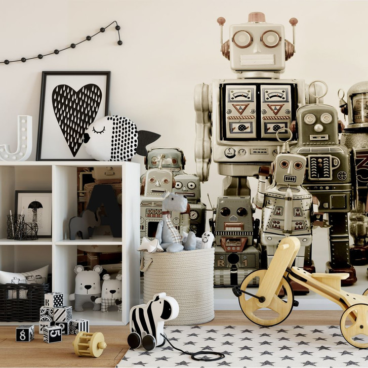 Fototapete Versammlung der Roboter - 240x260cm - WA227724