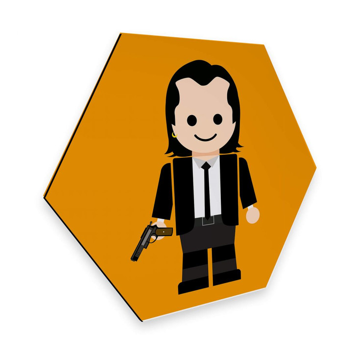 Hexagon - Alu-Dibond Gomes - Pulp Fiction Spielzeug Vincent Vega - WA272910