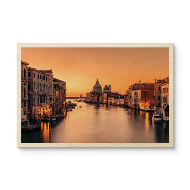 Holzbild Sonnenuntergang in Venedig - Zhang - WA425550