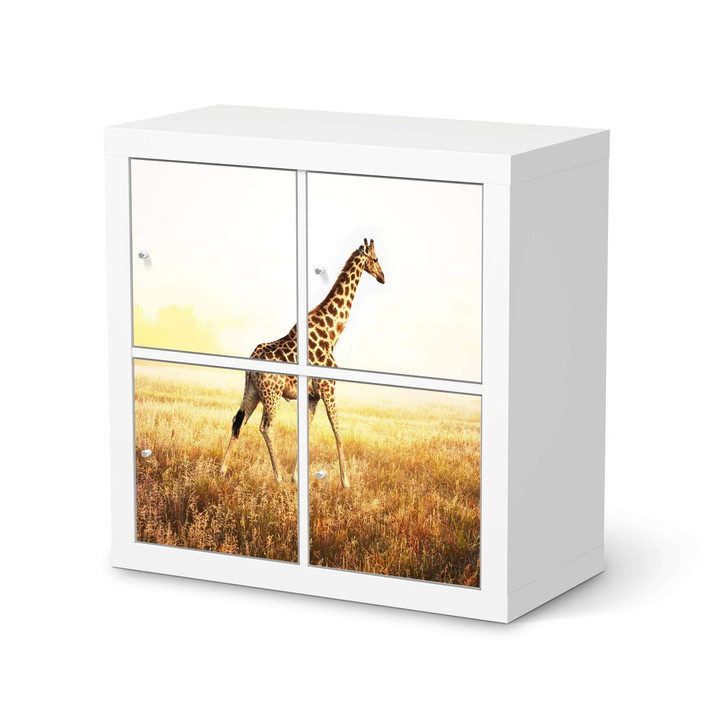 Klebefolie IKEA Kallax Regal 4 Türen - Savanna Giraffe - CR109690