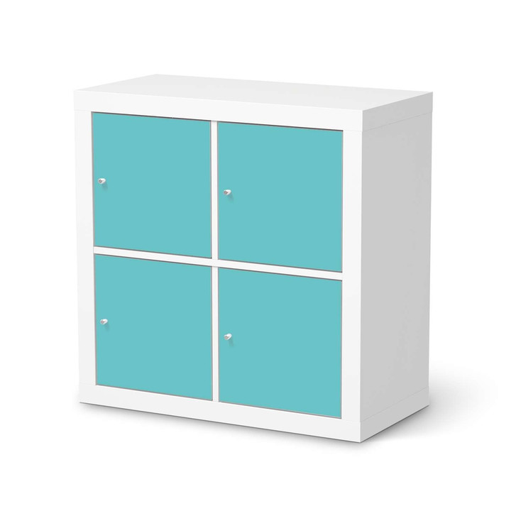 Klebefolie IKEA Kallax Regal 4 Türen - Türkisgrün Light - CR109713