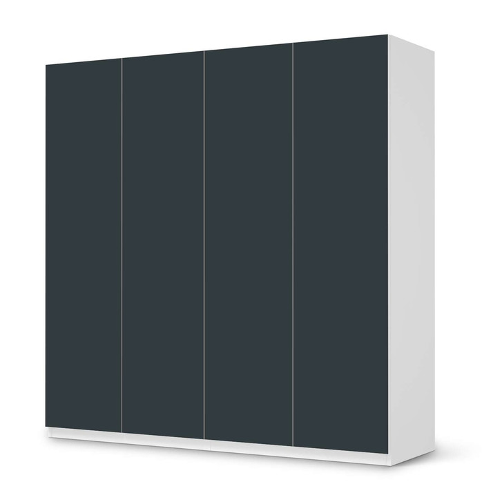 Klebefolie IKEA Pax Schrank 201cm Höhe - 4 Türen - Blaugrau Dark - CR110909