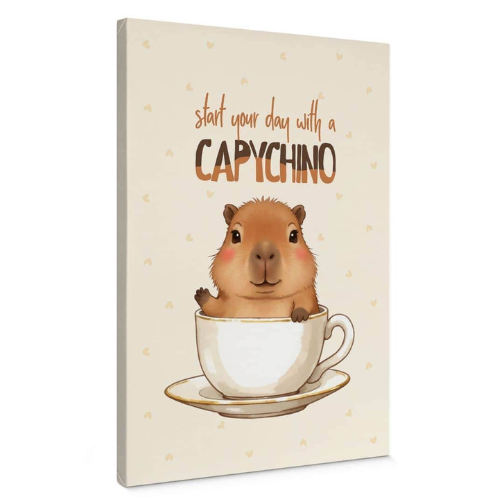 Leinwandbild Capybara im Kaffee - Capychino - WA497162