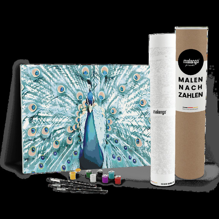 Malen nach Zahlen Leinwandbild - Pfau Patricio - WA447492