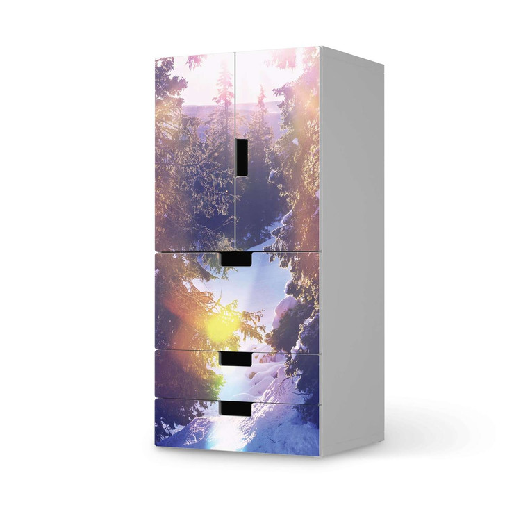 Möbelfolie IKEA Stuva / Malad - 3 Schubladen und 2 kleine Türen - Lichtflut - CR117220