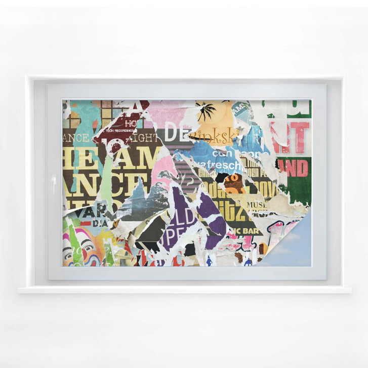 Sichtschutzfolie Abgerissene Poster 2 - WA173710