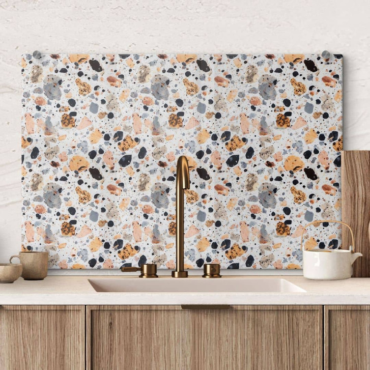 Spritzschutz Bunte Terrazzo Steine - Treechild - WA429065