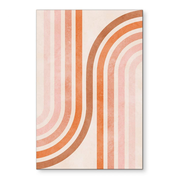 Wandbild Fliessende Geometrie im Retro-Look - Costa - Alu-Dibond - WA464588
