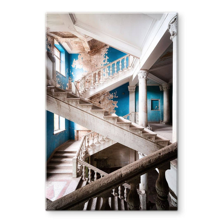 Glasbild Imposantes Treppenhaus mit altem Charme - Robroek - WA399904
