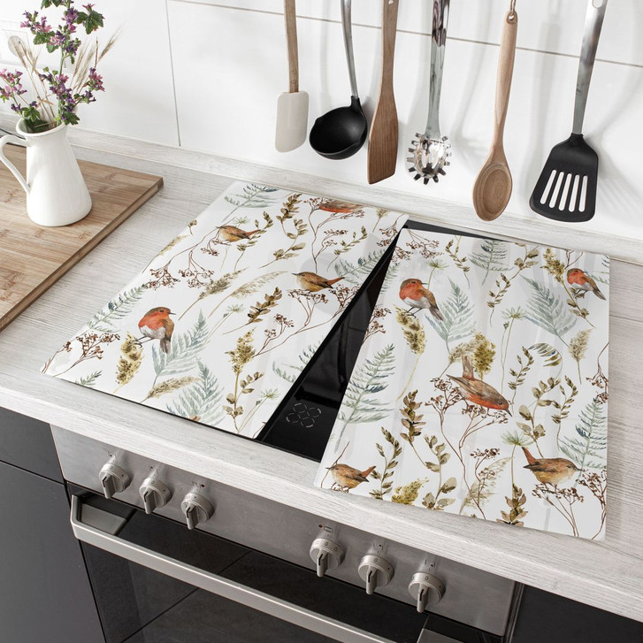 Herdabdeckplatte Spatzen und Rotkehlchen - UN Designs - WA425915
