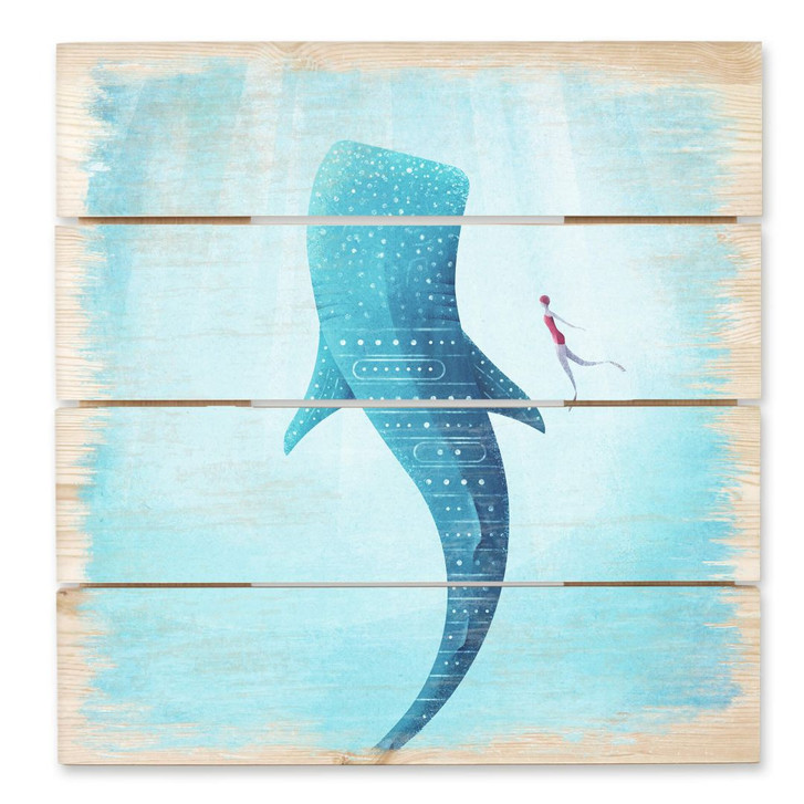 Holzbild Rivers - Der Walhai - 40 x 41.5 cm - WA274367