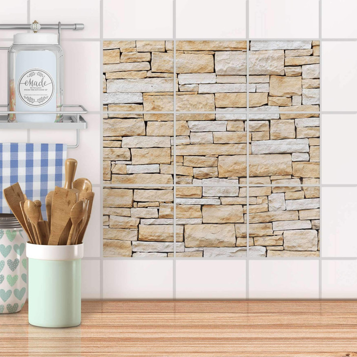 Klebefliesen - Sandstein - 9er Set - CR108062