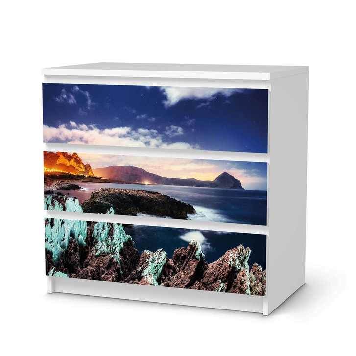 Klebefolie IKEA Malm Kommode 3 Schubladen - Seaside - CR109867