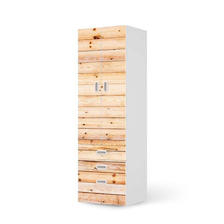 Klebefolie IKEA Stuva / Fritids - 3 Schubladen und 2 grosse Türen - Bright Planks - CR111881