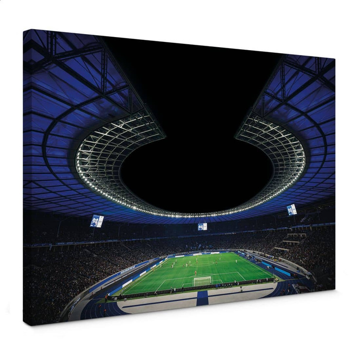 Leinwandbild Hertha BSC - Volles Olympiastadion bei Nacht - WA405128
