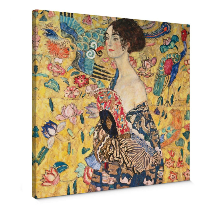 Leinwandbild Klimt - Dame mit Fächer - WA366807