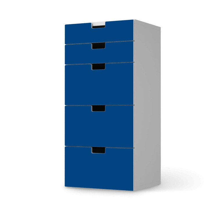 Möbel Klebefolie IKEA Stuva / Malad Kommode - 5 Schubladen - Blau Dark - CR114058