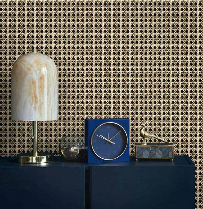 Vliestapete in Holzoptik und Flechtoptik braun, beige Holzoptik - WA450869