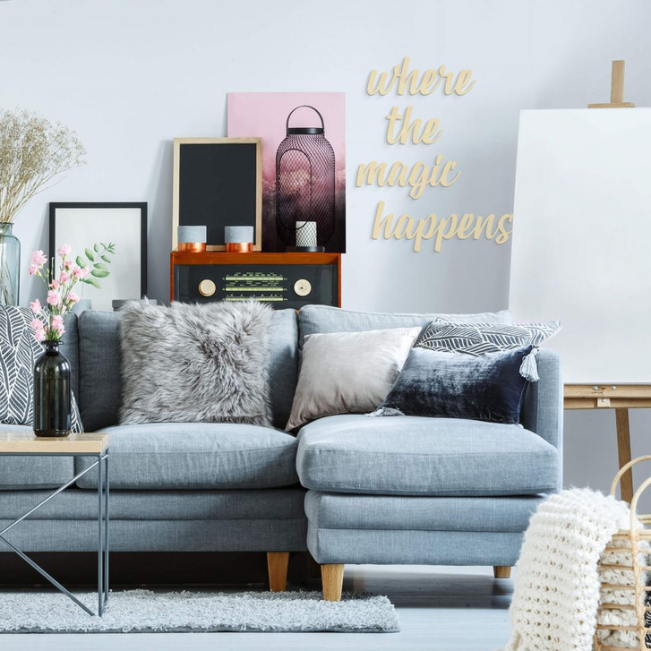 Holzbuchstaben Pappel Where the magic happens - WA274576