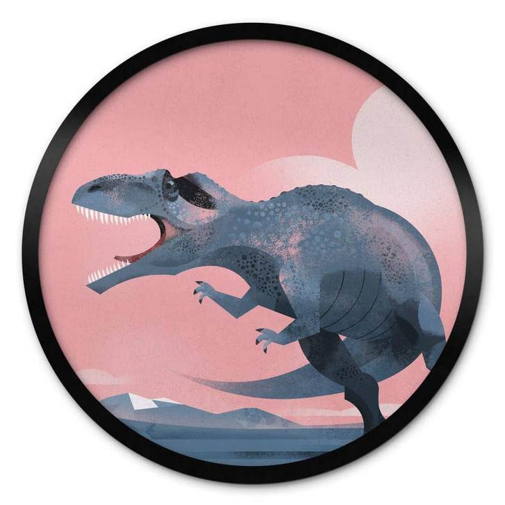 Kinderzimmer Poster - Giganotosaurus Rund - Braun - WA408022