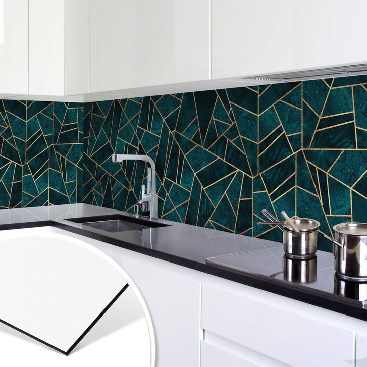 Küchenrückwand Fredriksson - Blau-grüner Edelstein - WA253700