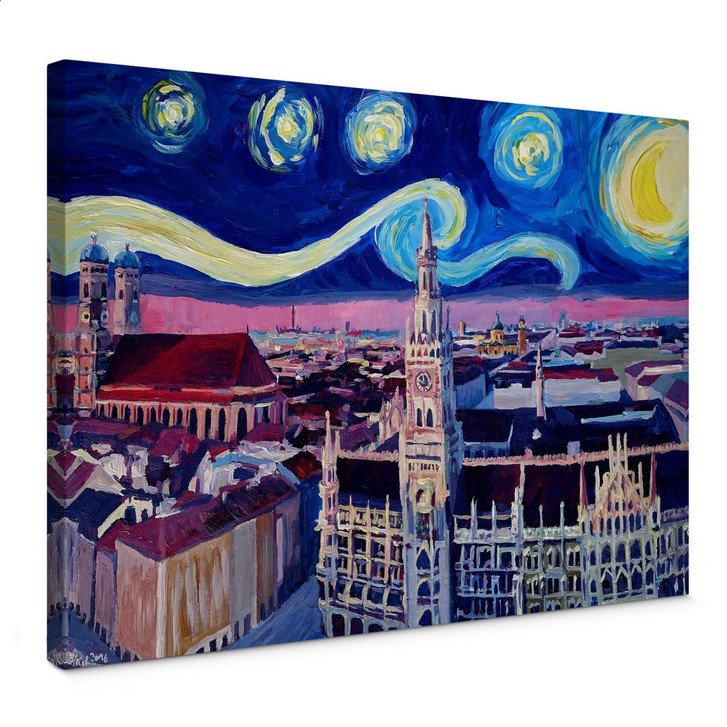 Leinwandbild Bleichner - München bei Nacht - WA359030