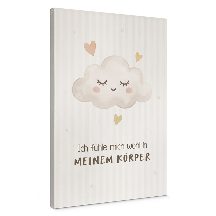 Leinwandbild mit Wolke - Affirmation 