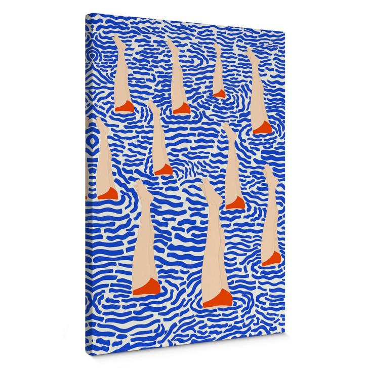 Leinwandbild Schwimmer im Pool - Illustration - Jota de jai - WA402483