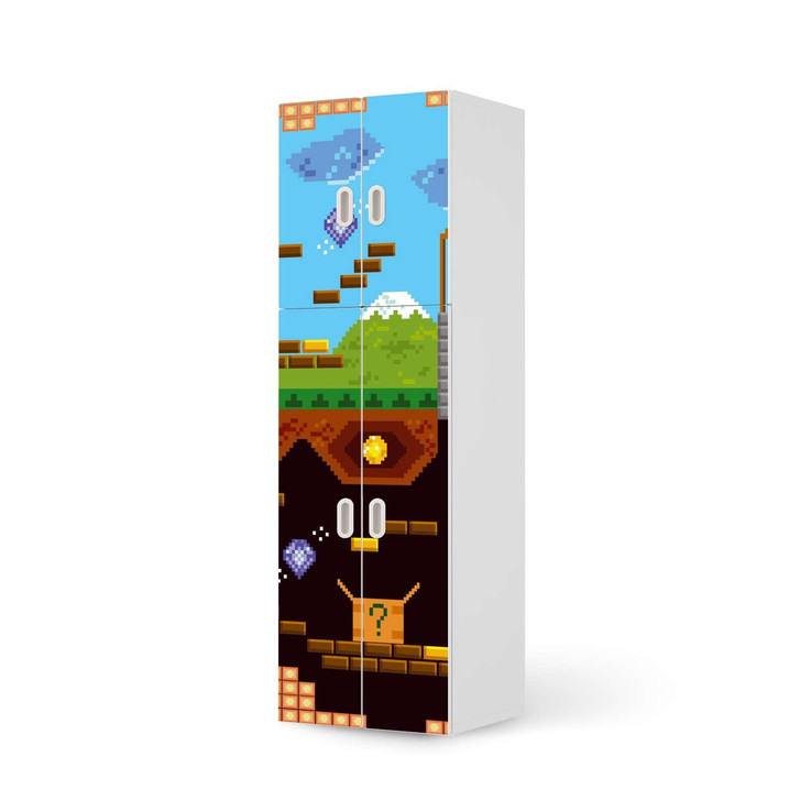 Möbelfolie IKEA Stuva / Fritids - 2 grosse und 2 kleine Türen - Pixelmania - CR118772