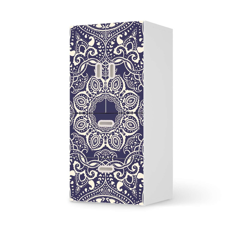 Möbelfolie IKEA Stuva / Fritids - 2 Schubladen und 2 kleine Türen - Blue Mandala - CR117424