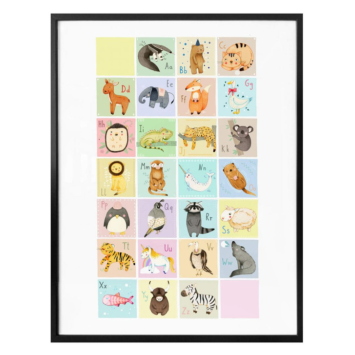 Poster Loske - Tierisches Alphabet - Englisch - WA307565