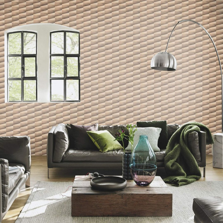 Rasch Vliestapete, Mustertapete Composition mattgold - WA392254