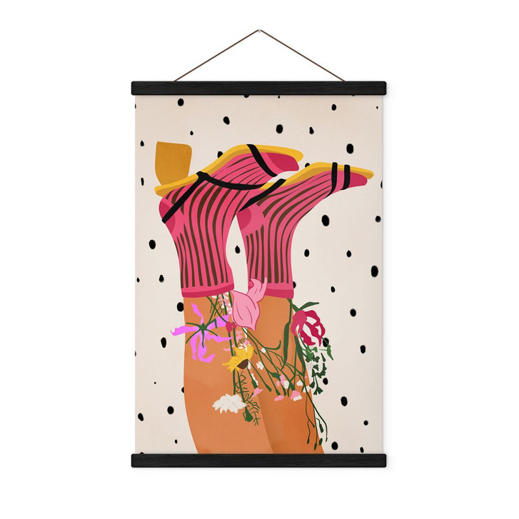 Stoffbild Sockenliebe trifft Flower Power - Mokate - WA460434