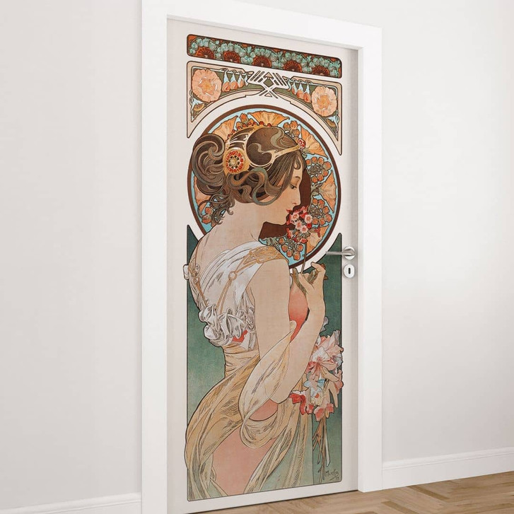Türfolie Schlüsselblume - Mucha - Selbstklebende Türdeko - WA510059