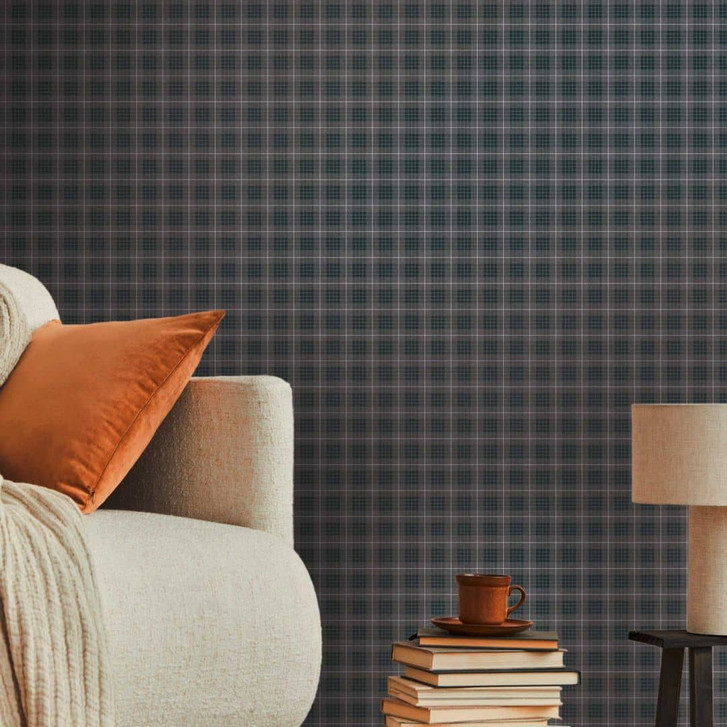 Vliestapete karriert im Retro-Look Braun Grau - Moderne Karo-Tapete - Vintage Mustertapete - WA396265