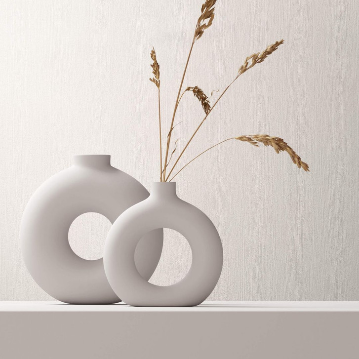 Vliestapete mit leichtem Glanz und feiner Struktur grau Uni - WA446331