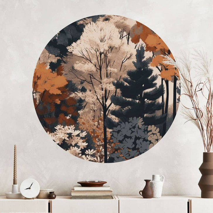 Wandtattoo Bunter Herbstwald - Jaszke - Rund - WA412715