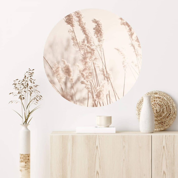 Wandtattoo Gräser im Sonnenlicht - Rund - WA383671