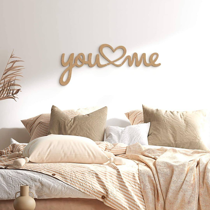 Deko Schriftzug You and me - MDF Natur - WA405531