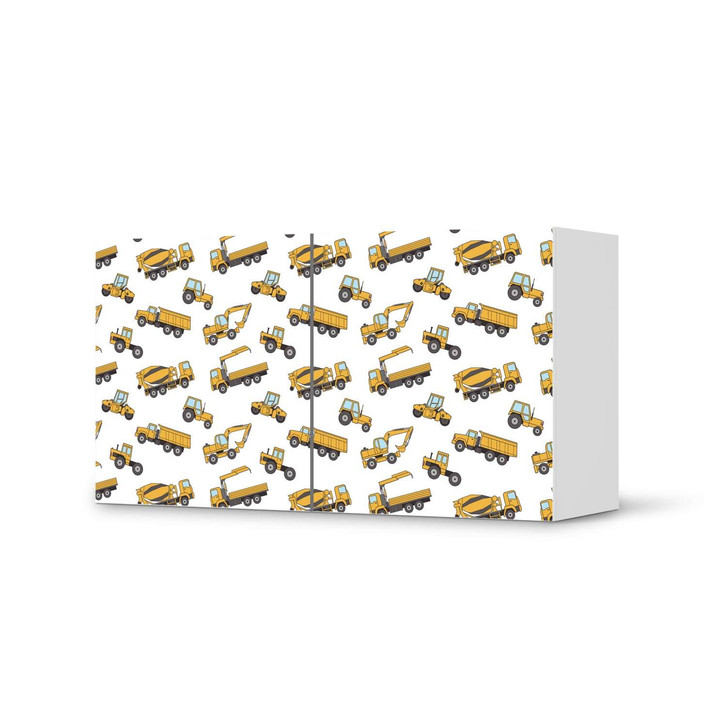 Folie IKEA Besta Regal 2 Türen (quer) - Working Cars - CR105414