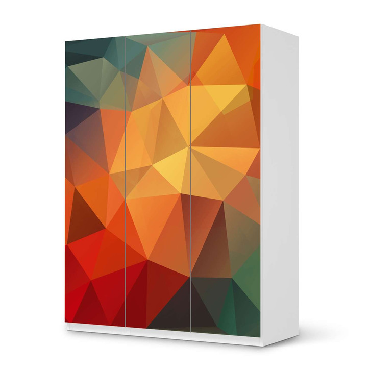 Folie IKEA Pax Schrank 201cm Höhe - 3 Türen - Polygon - CR105800