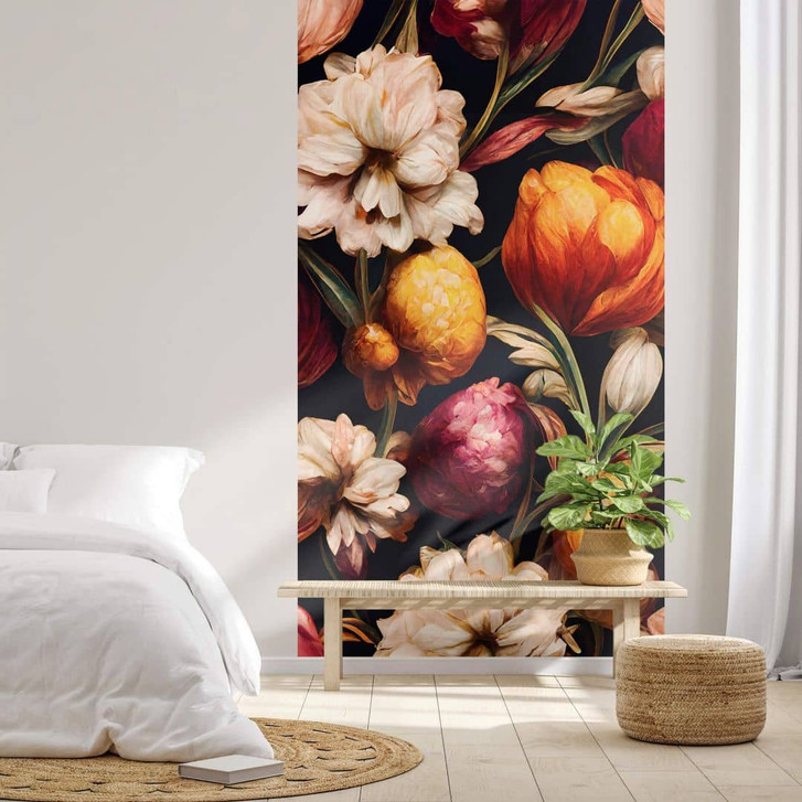 Fototapete Blütenkelche in Ocker und Pink - Blumentapete - Treechild - WA398852
