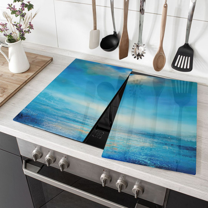 Herdabdeckplatte Endlose Weite in Blau - Schmucker - WA507614