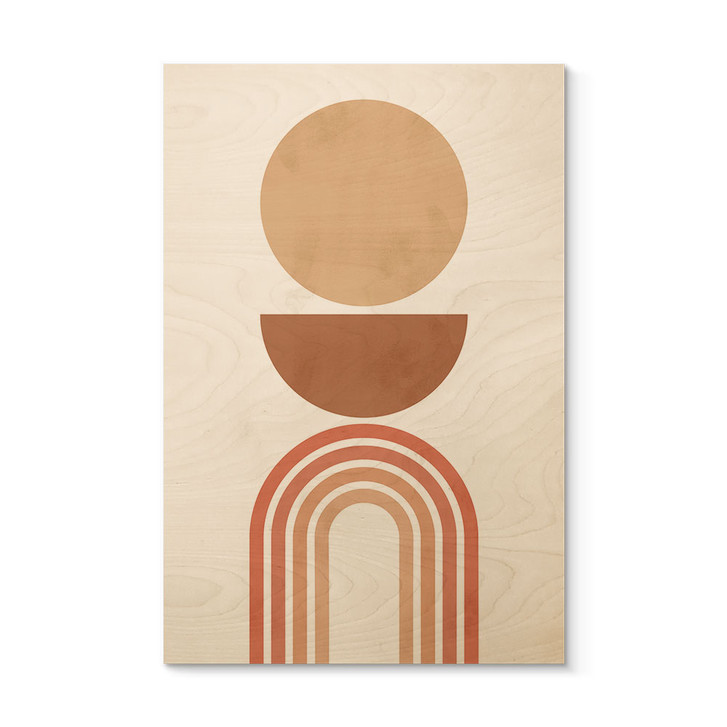 Holzbild Abstrakte Balance - Retro Bögen und Kreise - Costa - WA425652