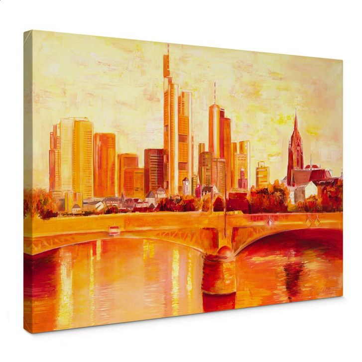 Leinwandbild Schüssler - Skyline Frankfurt - WA374358